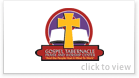 Cross and open Bible logo